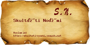 Skultéti Noémi névjegykártya
