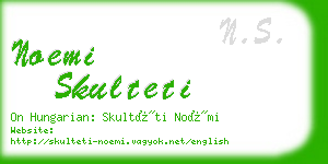 noemi skulteti business card